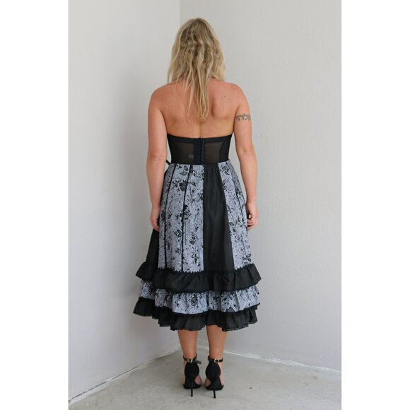 1970's Vintage Western Florals Line Dance Skirt // Women's Extra Large to XXL - Picture 7 of 10